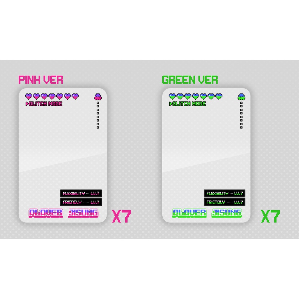 Ảnh Bìa NCT và Thẻ Trong Suốt - Glitch Mode Jewel Case Cover & Frame Set