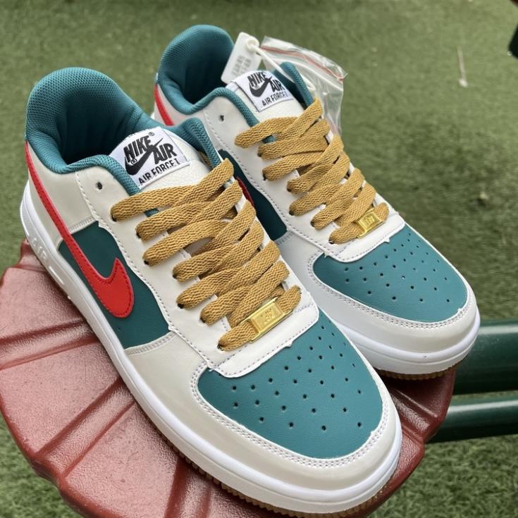 Giày Air Force 1 GC Xanh đỏ_Giày Sneaker AF1 Gc Xanh Đỏ phối đồ nam nữ siêu hot