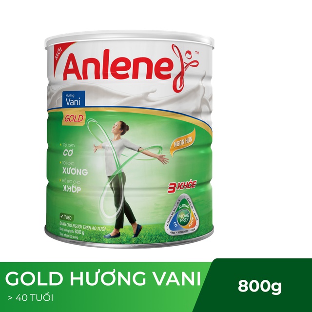 Combo 3 lon sữa bột Anlene Gold Movepro Vani 800g/lon