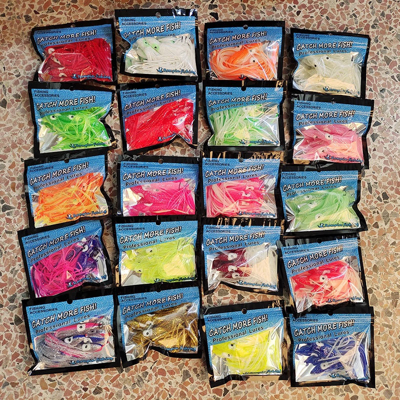 Bộ 5 Mồi Câu Cá Giả Hình Bạch Tuộc Bằng Cao Su Mềm 12.5cm 4.2g