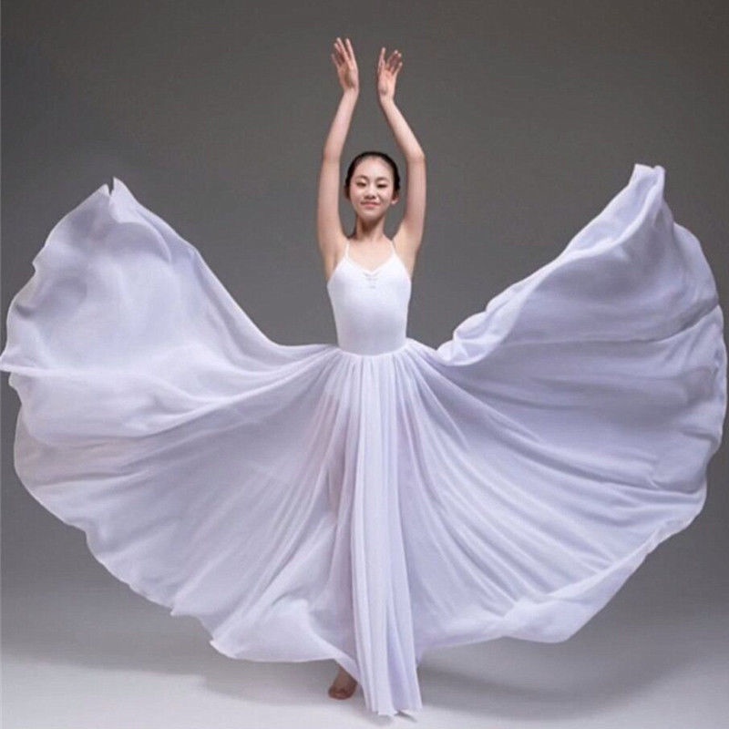 Chân Váy Xòe Dài 720 Độ Hóa Trang Biểu Diễn Nhảy Múa Phong Cách Cổ Điển Thanh Lịch Cho Nữ