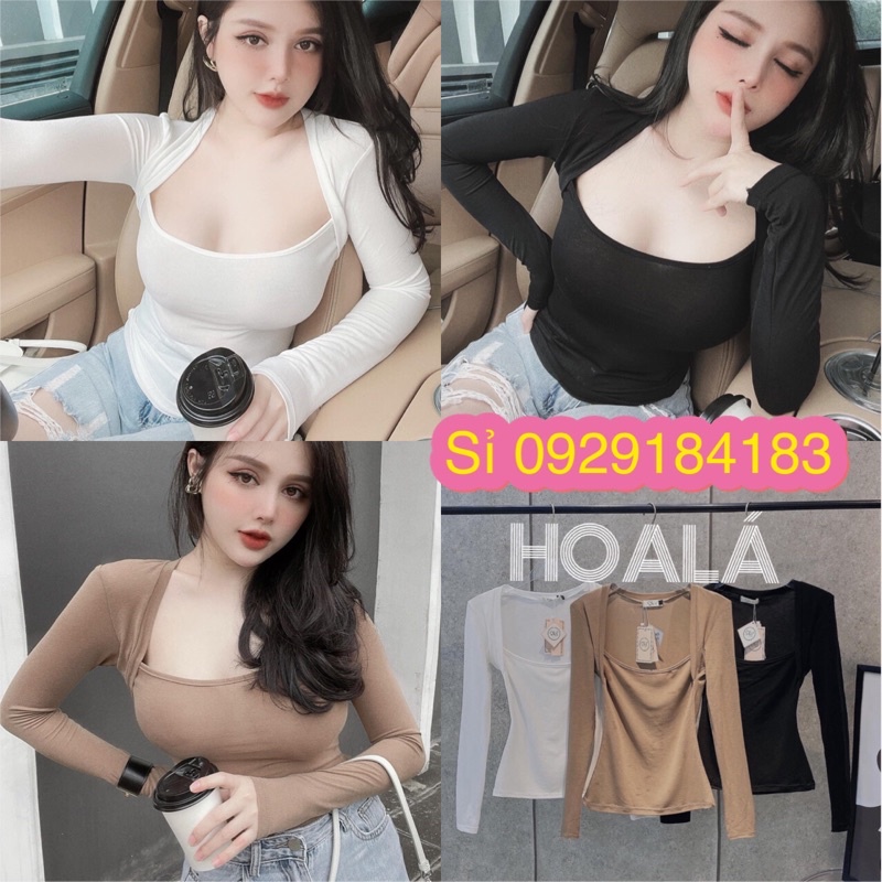 Áo Cổ Yếm Tay Dài Sang Chảnh A68