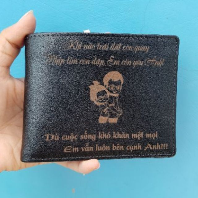 Ví Da Nam Da Bò Cao Cấp Khắc Tên Theo Yêu Cầu