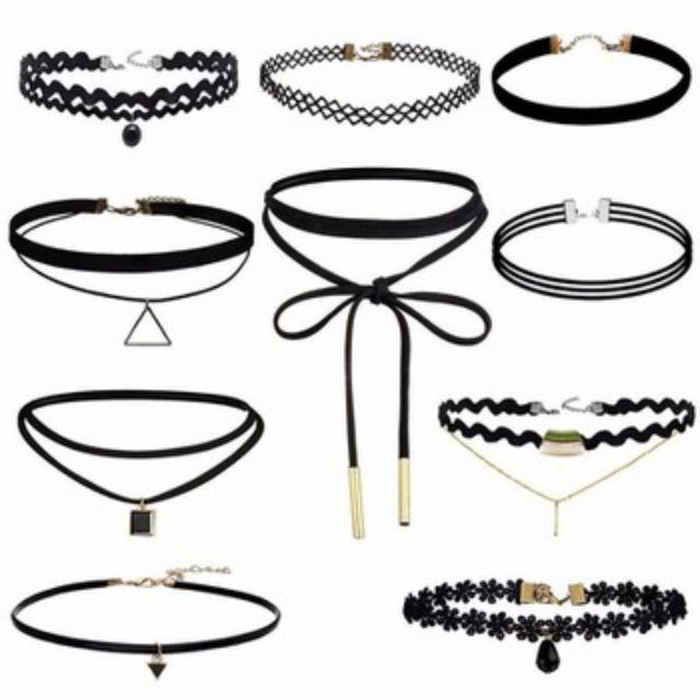 Bán sỉSét 12 vòng cổ Choker nhiều kiểugiá rẻ