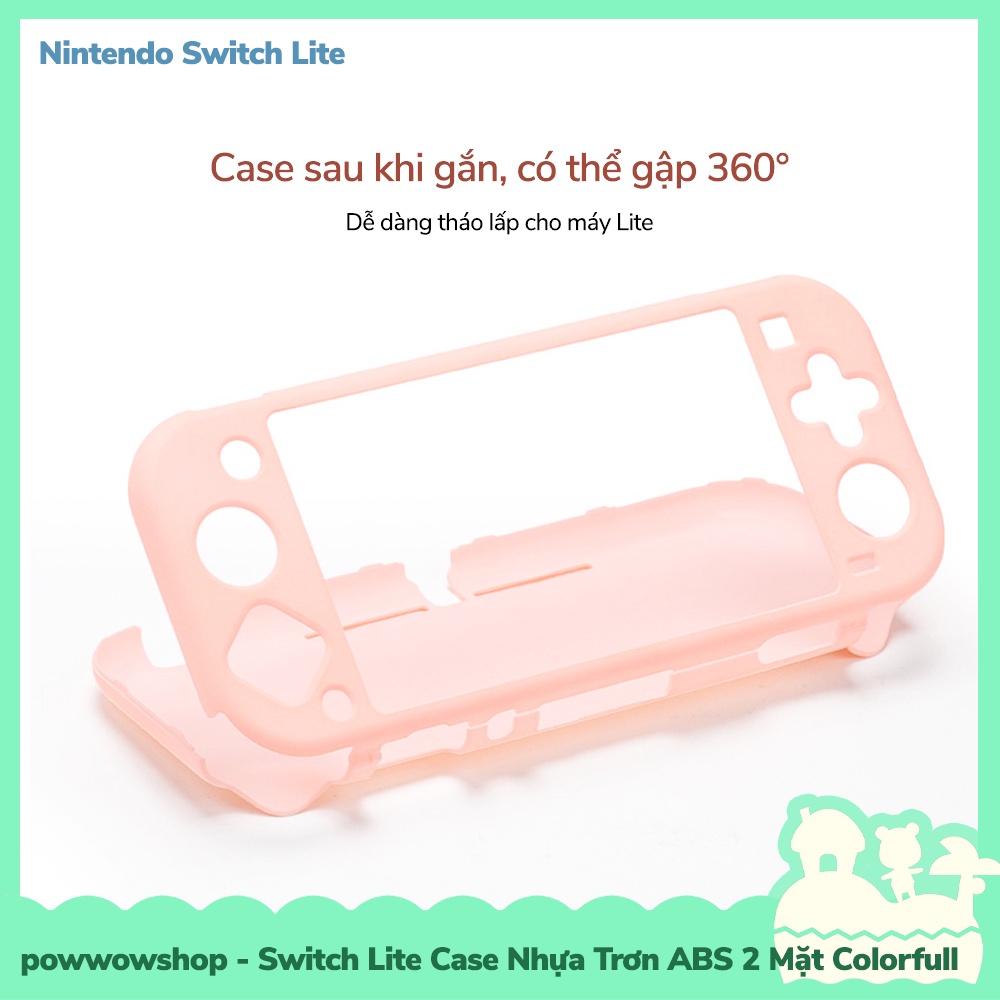 [Sẵn VN - Hỏa Tốc] Switch Lite Case Ốp Nhựa Trơn ABS 2 Mặt Cho Máy Game Nintendo Switch Lite Colorful