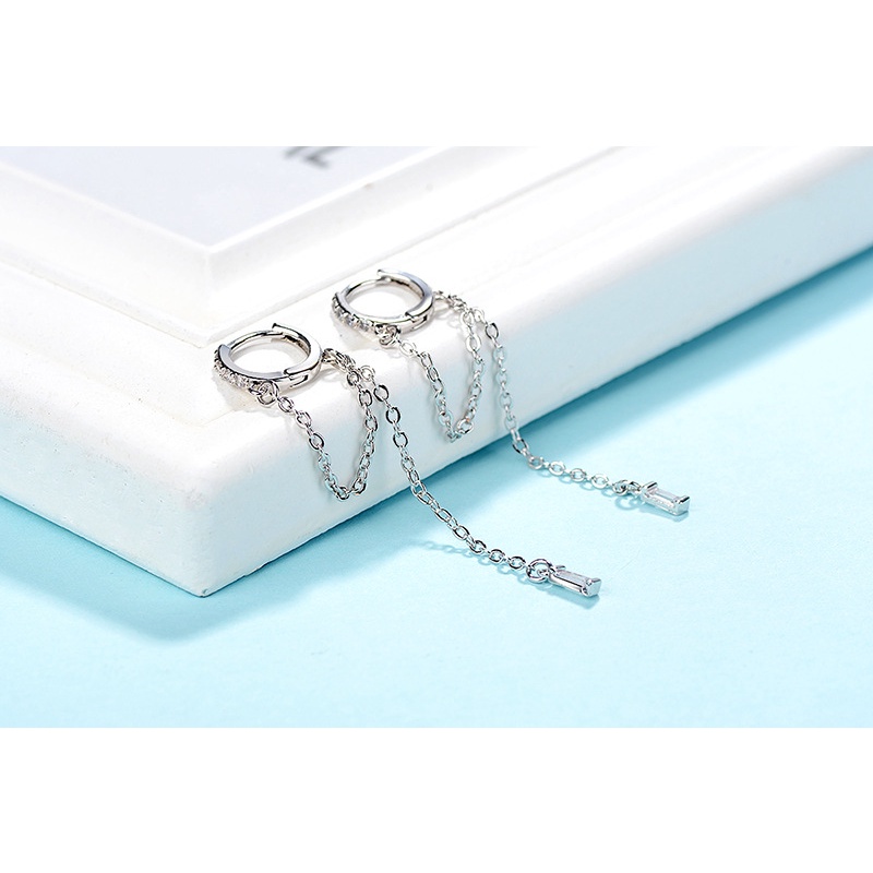 Khuyên tai Haimeikang hình tròn gắn tua rua thời trang xinh xắn cho nữ