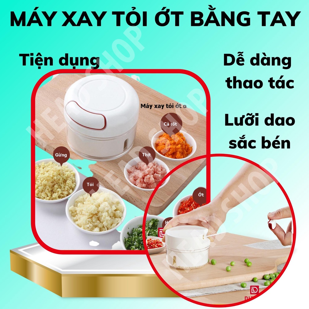 Máy xay tỏi ớt 170ml cầm tay đa năng Mini LB17 HEAD SHOP