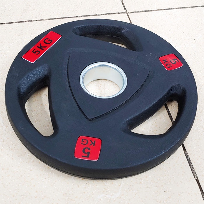 Tạ đĩa bọc cao su PF loại 5kg lỗ phi 50mm ⚡ Dụng cụ tập thể hình cao cấp giá tốt