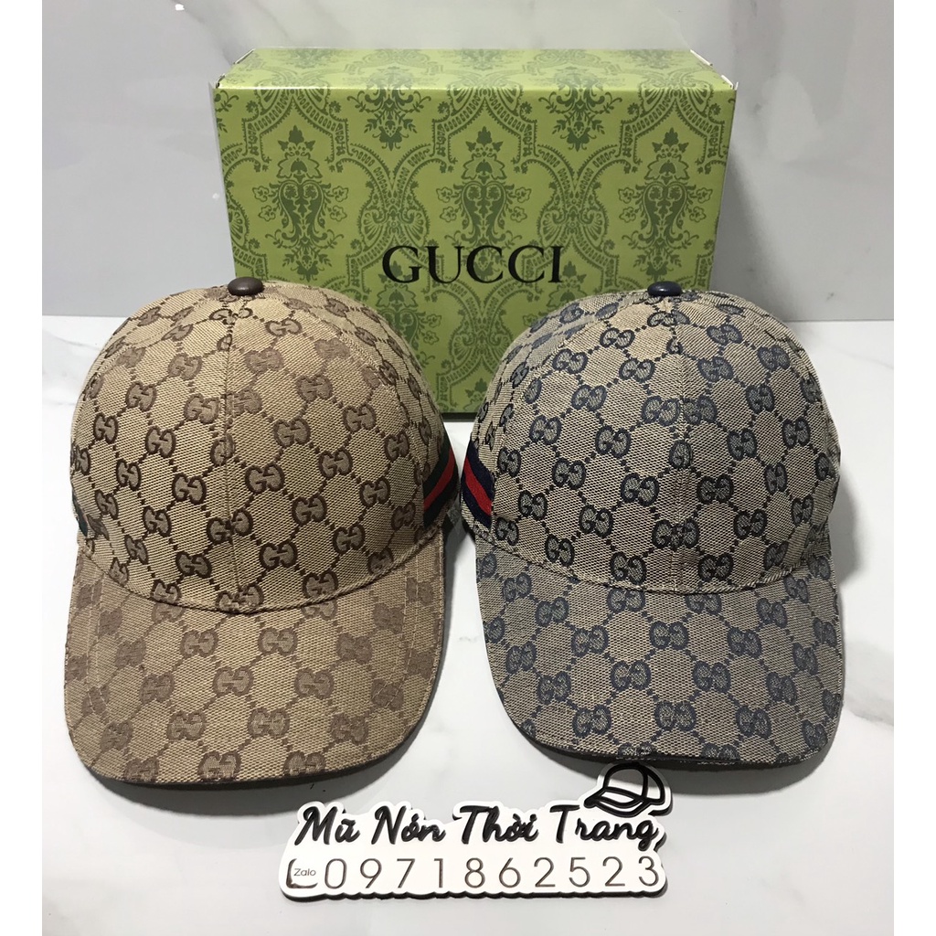 Mũ Lưỡi Trai Gucci Nam Nữ, In Hoa Văn chữ GC Truyền Thống,Chất Vải Mềm Mịn.
