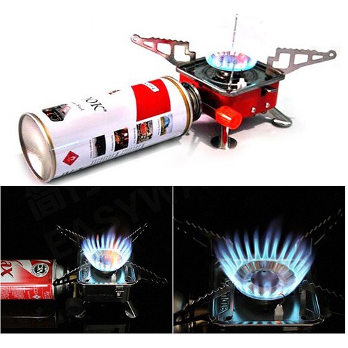 Bếp gas mini dã ngoại, du lịch, phượt, mang đi rừng gấp gọn siêu tiện lợi, cực kỳ nhỏ gọn có thể bỏ balo.