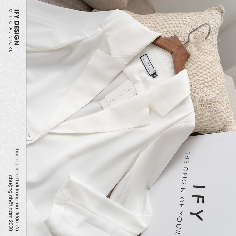 Set vest nữ | Áo vest nữ, Quần short màu trắng IFY Design FS125