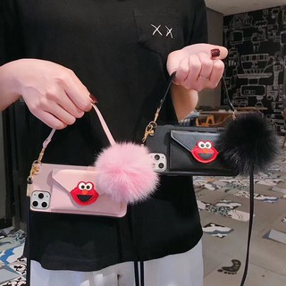Ốp Điện Thoại Kèm Túi Đựng Tiền Xu Hình Sesame Street Dễ Thương Cho Iphone 11 Pro Xs Max Xr I 8 I 7 I 6 6s Plus