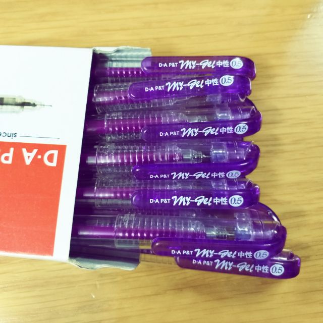 Hộp 12 bút tím (xanh, đỏ)  My-gel