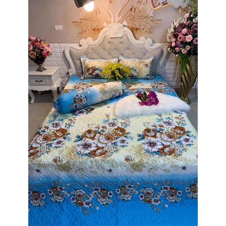 [Săn Giá rẻ] Chăn hè chần bông đắp 2 mặt - mền ngủ cotton 1.6x2m - chất liệu cotton thoáng mát