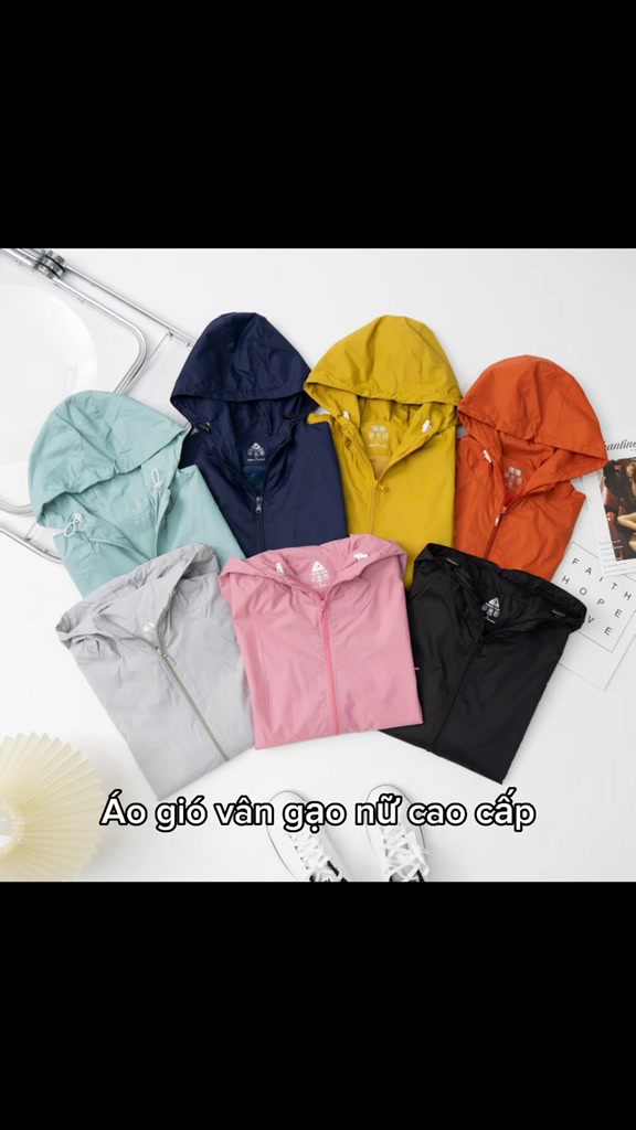 Áo khoác gió dù vân gạo nữ chống gió chống nước tốt FISHTA | BigBuy360 - bigbuy360.vn