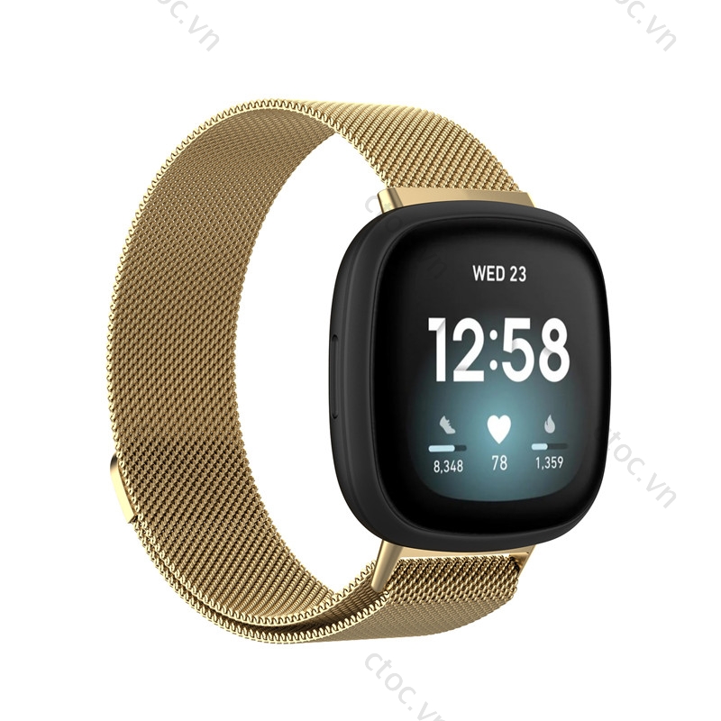 Fitbit Versa3 fitbit sense Dây Đeo Thay Thế Bằng Thép Không Gỉ Cho Fitbit Versa 3 4 / sense sense2