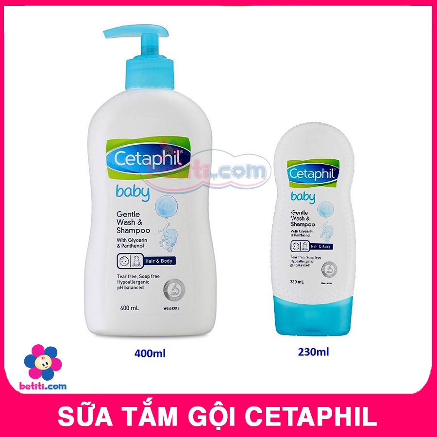 [CETAPHIL] Sữa Tắm Gội Toàn Thân Cho Bé Cetaphil Baby Gentle Wash &amp; Shampoo Chai 230ml / 400ml