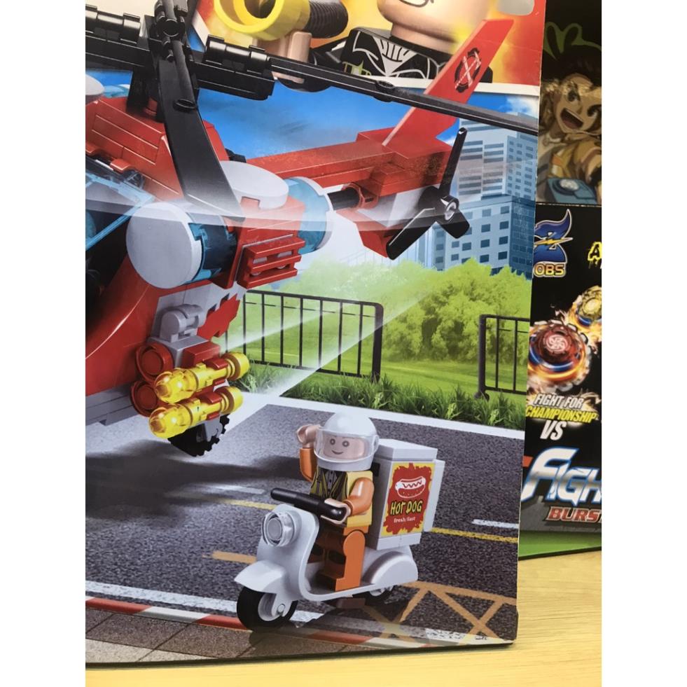 Bộ đồ chơi lắp ráp Máy bay trực thăng cứu hỏa