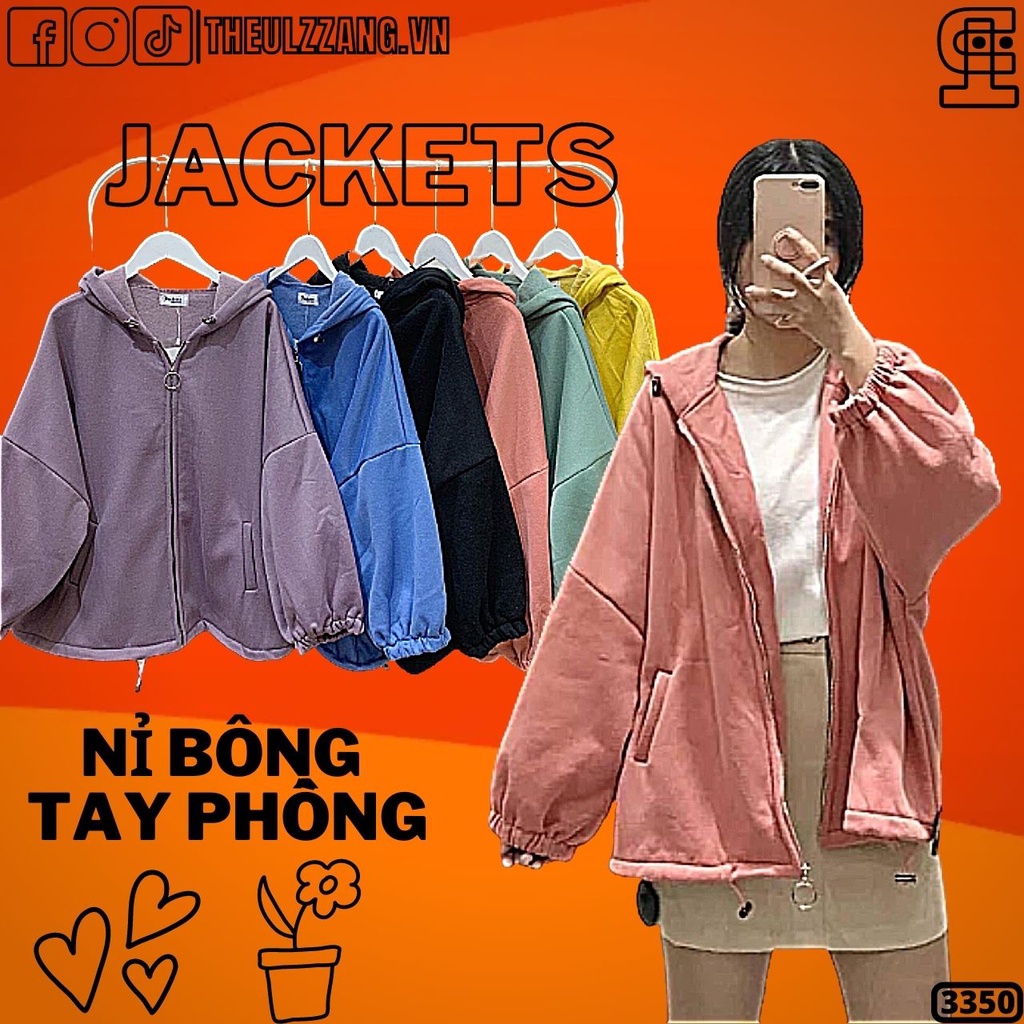 Áo Khoác Nỉ Bông Dày Dặn Form Rộng Siêu Đẹp Áo Khoác Đôi Jackets Nam Nữ Chất Thun Cotton KHOEN TRÒN - AK3350