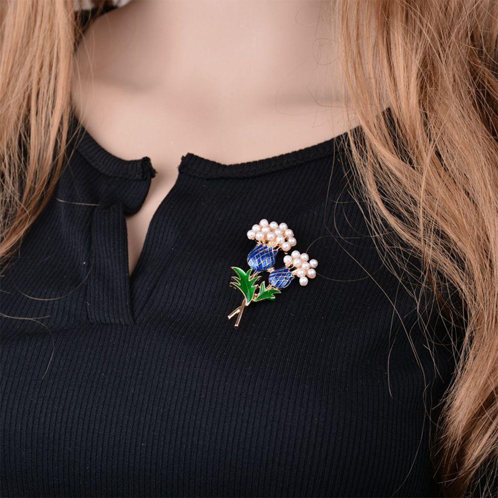 QQMALL Trâm Cài Áo Hình Cây Hoa Phong Cách Vintage Thanh Lịch