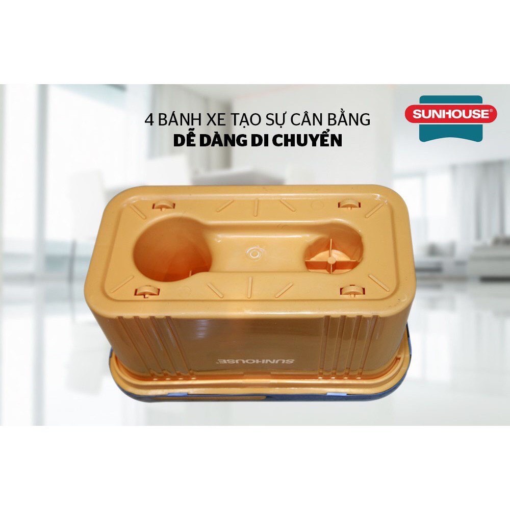 Bộ lau nhà xoay 360 độ SUNHOUSE KS-CL350PB-PO HÀNG CHÍNH HÃNG
