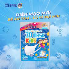 Combo 5 gói Khẩu trang trẻ em Unicharm 3D Mask Kids 3 cái/góiX5