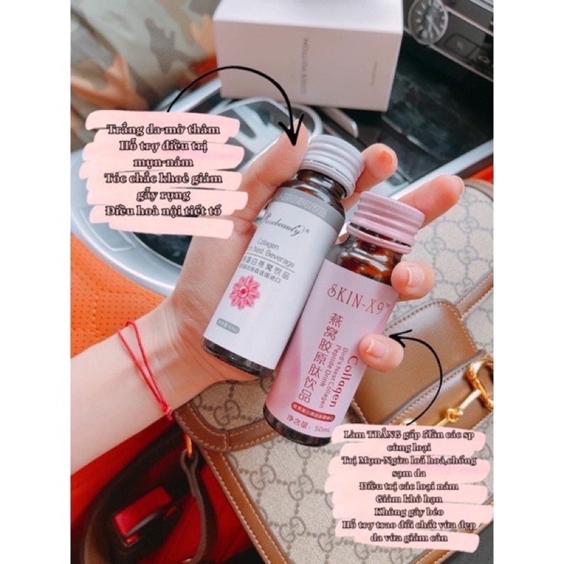 NƯỚC YẾN TRẮNG COLLAGEN ROSE BEAUTY HỘP 8 CHAI CHÍNH HÃNG