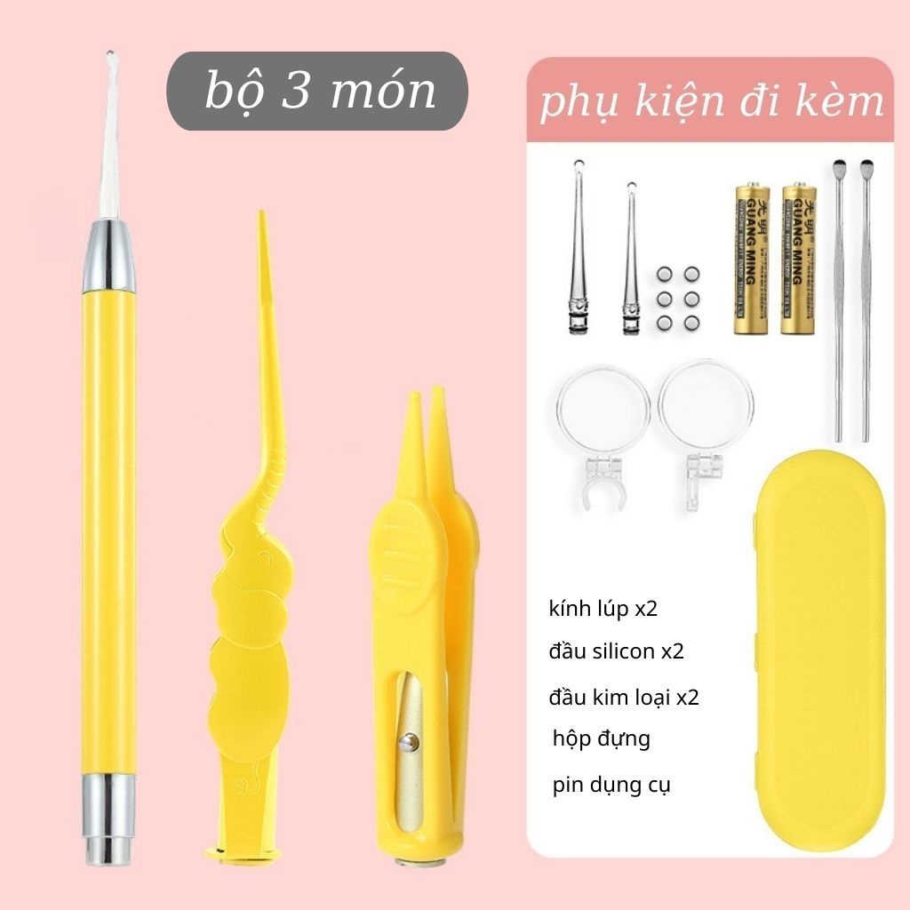 Bộ lấy ráy tai gắp rỉ mũi cho bé, bộ dụng cụ vệ sinh tai mũi cho bé và gia đình - B3M