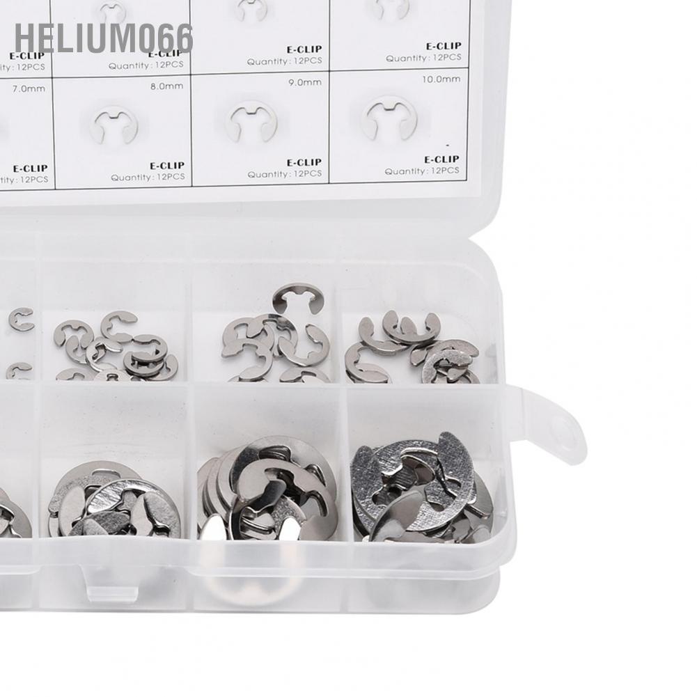 E-Clip Set 120 Vòng Kẹp Hình Chữ E Bằng Thép Không Gỉ 1.5mm‐10mm Helium066