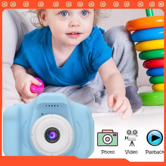 Camera quay video kỹ thuật số mini HD 8MP chống sốc có thể sạc lại cho trẻ em