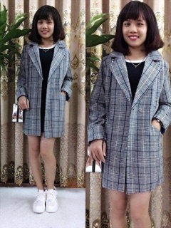 Áo dạ vest kẻ Sang Chảnh