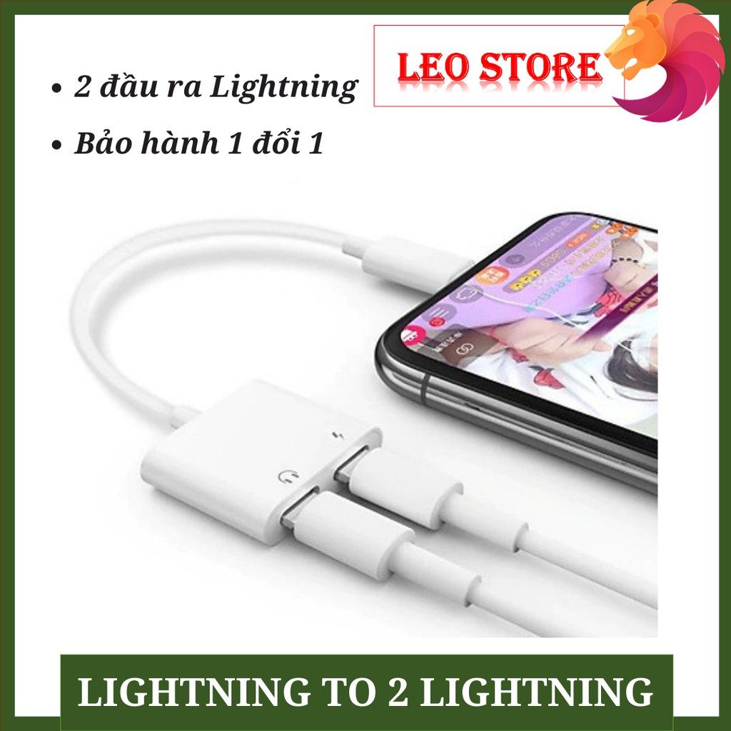 Cáp chuyển đổi iphone/lightning sang tai nghe 3.5 và sạc lightning - Jack chuyển đổi tai nghe Iphone vừa sạc vừa nghe