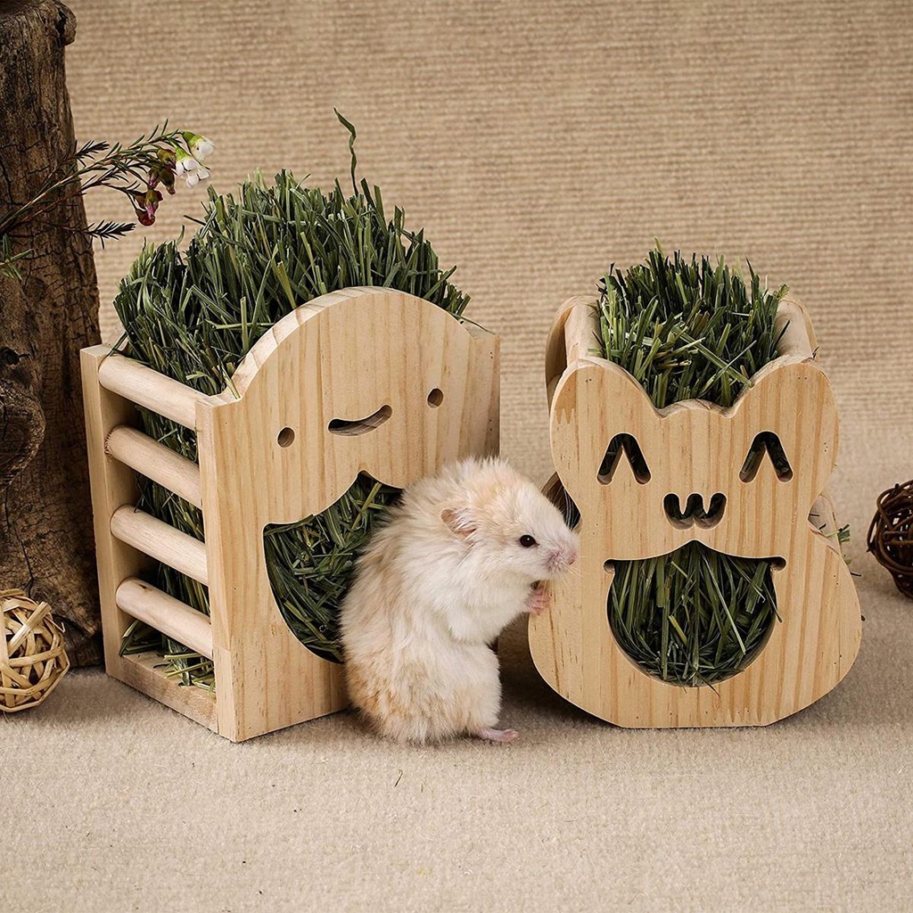 JARRED Giá Đỡ Đứng Bằng Gỗ Cho Thỏ / Heo / Chuột Hamster