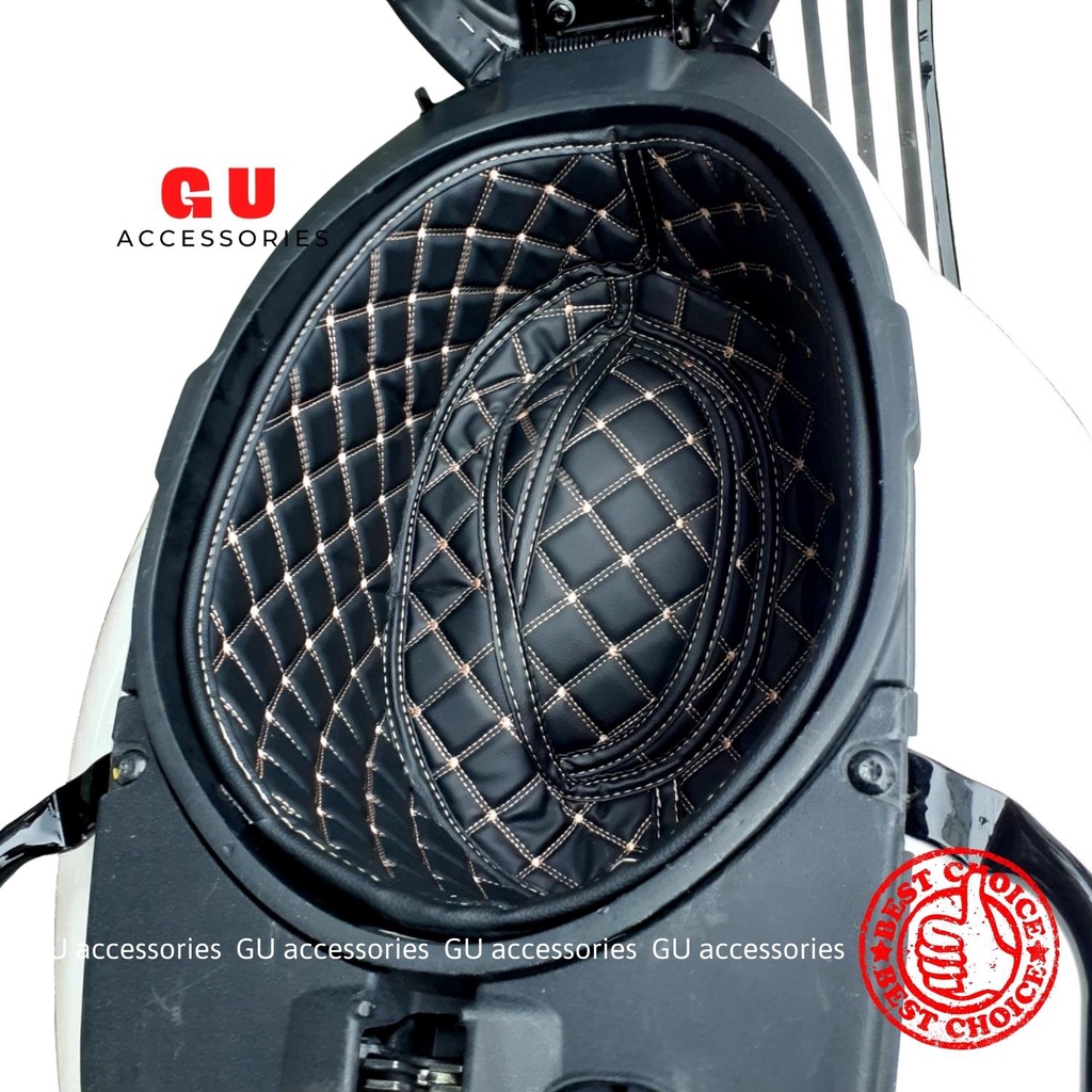 Lót cốp da cách nhiệt chống sốc xe máy PIAGGIO VESPA PRIMAVERA thiết kế có túi để giấy tờ xe tiện dụng hàng cao cấp GU