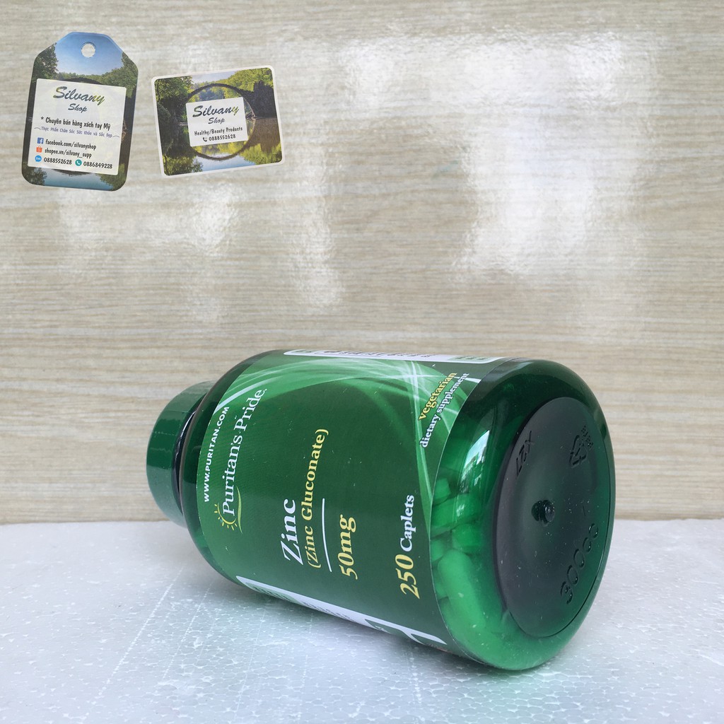Zinc 50mg Puritan's Pride  - 8mg Kẽm Nguyên Tố Mỗi Ngày