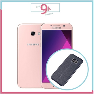 Ốp dẻo đen vân da cho SAMSUNG A520 / A5 2017