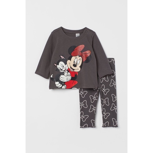 Set bộ nỉ minie cho bé gái săn sale hàng chính hãng