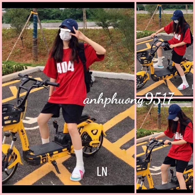 Set Quần Short Đùi nữ 404 Bộ đồ culottes Mặc nhà nam nữ Unisex kèm thun form rộng tay lỡ in hình vintage Ulzzang