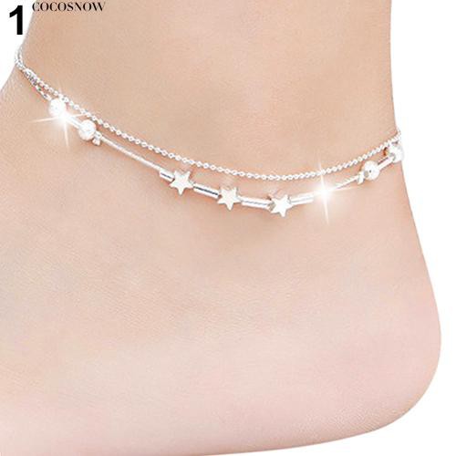 Lắc chân mạ bạc nhiều kiểu trang trí đáng yêu cho nữ | BigBuy360 - bigbuy360.vn