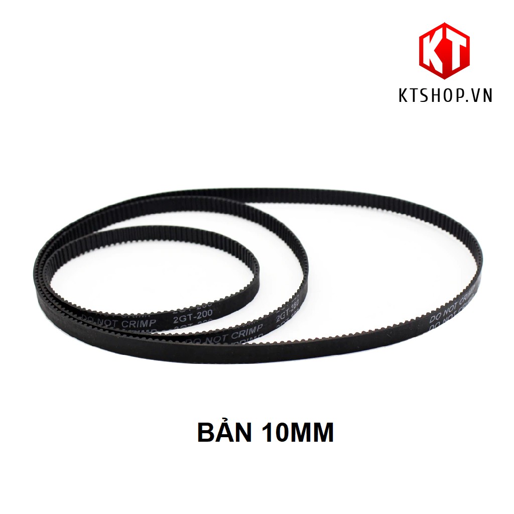 Vòng dây đai GT2 bản 10mm, dây đai vòng kín bản 10mm