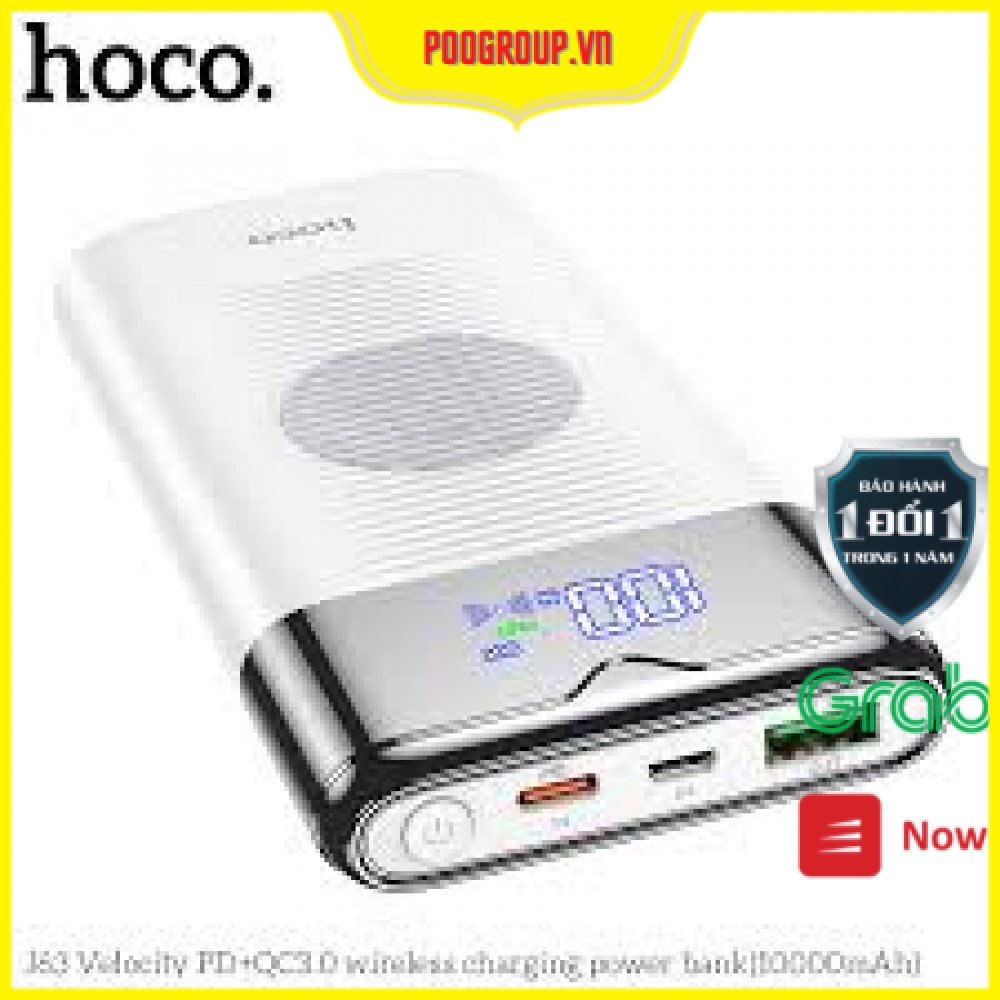 [Mã 55ELSALE1 giảm 7% đơn 300K] Sạc dự phòng 18W không dây Hoco J63 Chính Hãng Bảo Hành 1 Năm