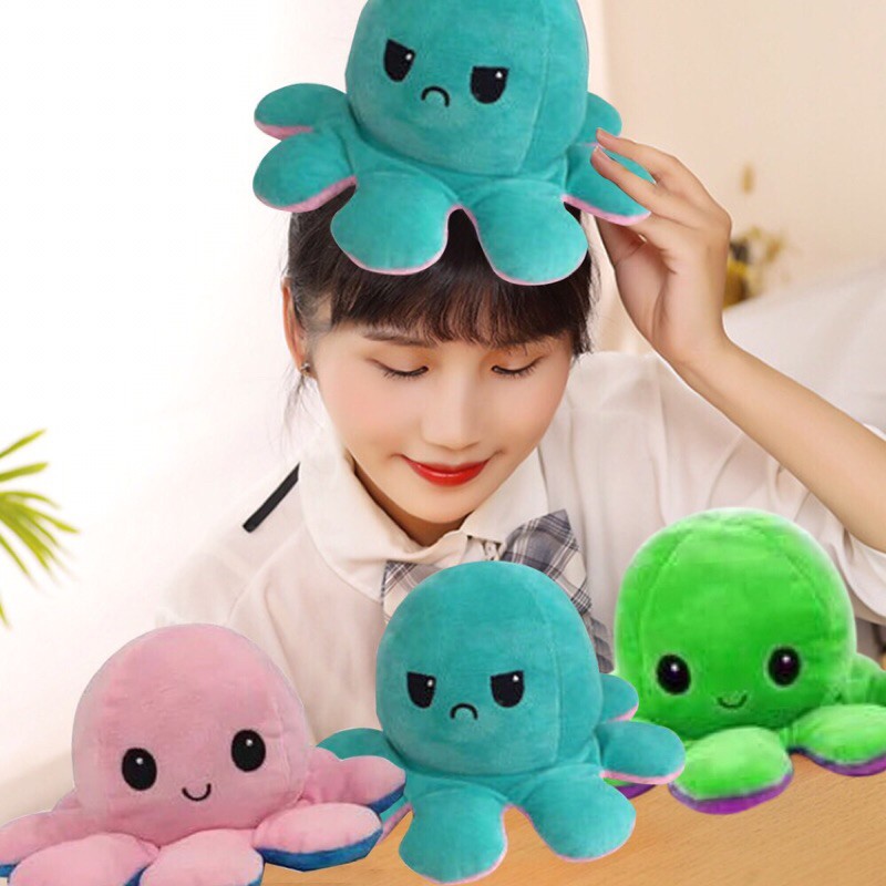 Bạch tuột cảm xúc có 2 mặt cảm xúc- gấu nhồi bông siêu dễ thương