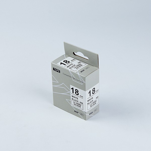 Nhãn in chữ đen nền trắng SS18KW / LC-5WBN (18mm) tương thích máy in nhãn Epson / KingJim Tepra | BigBuy360 - bigbuy360.vn