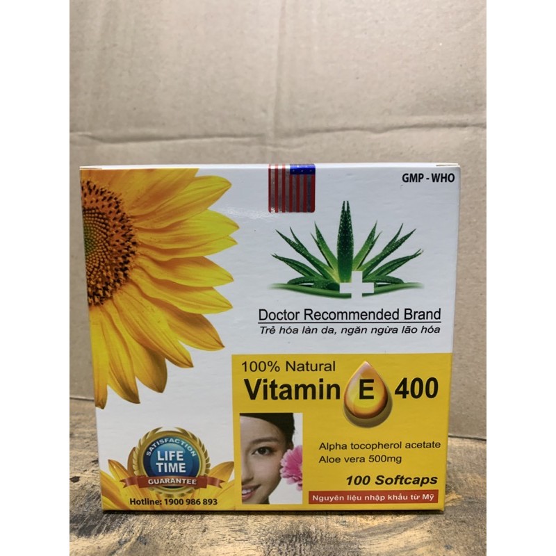 [HÀNG CHÍNH HÃNG] Thực phẩm hỗ trợ làm đẹp da. chống lão hoá VITAMIN E