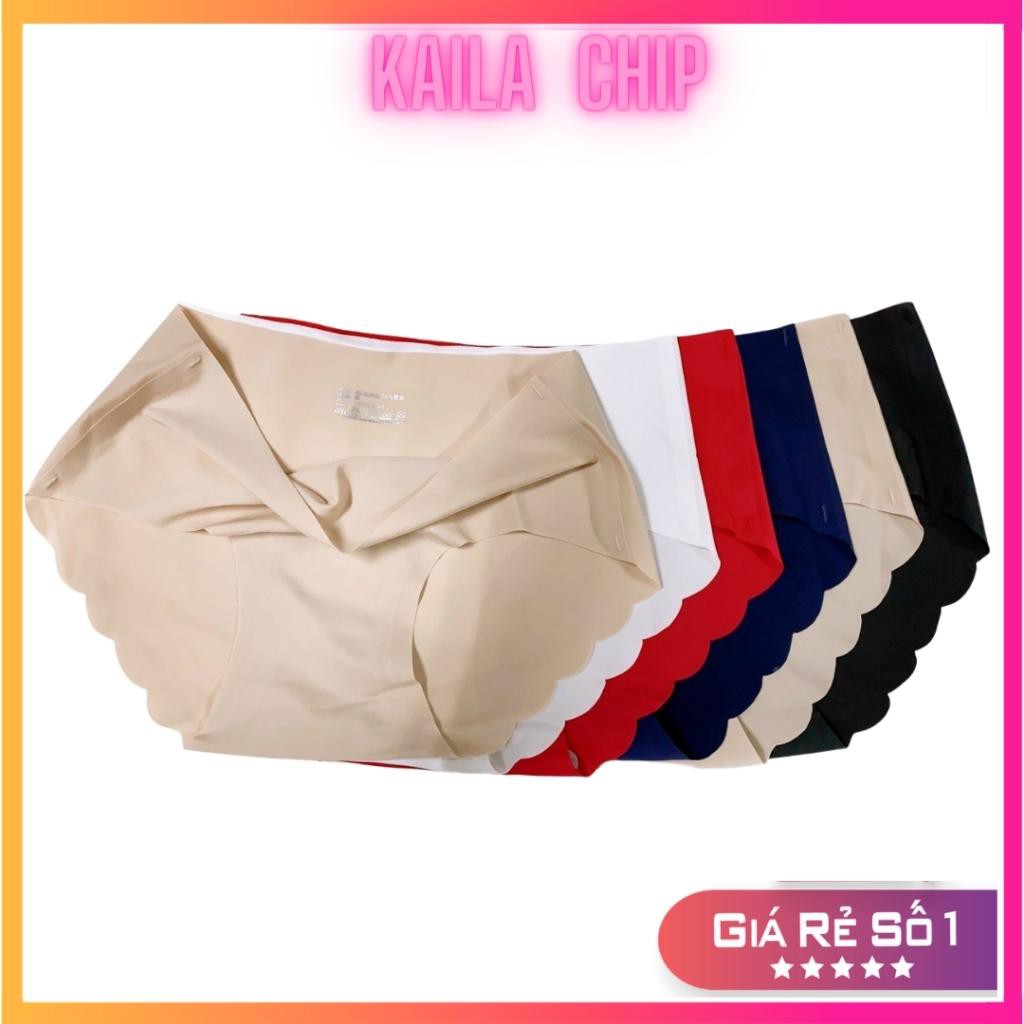 Free Sip hàng cao cấp Quần lót nữ,quần lót su đúc không viền thun lạnh siêu mỏng  mềm mịn Kaila chip QL001