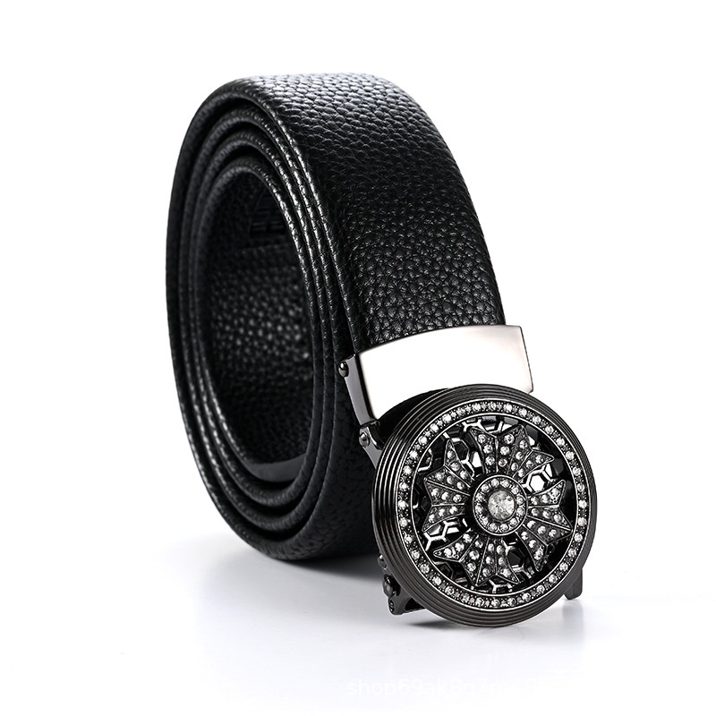 Thắt lưng nam khóa tự động, dây lưng nam cao cấp, thắt lưng mặt xoay nam, dây nịt da thời trang - TLX001