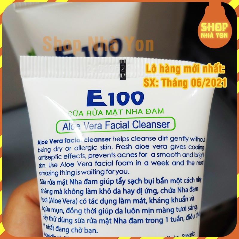 Sửa rữa mặt dưỡng da dưa leo nha đam E100 100g