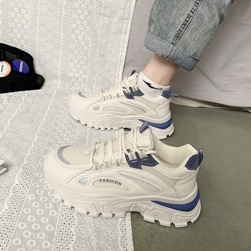 Giày MWC 0658 - Giày Thể Thao Nữ, Sneaker Ulzzang Đế Cao Cực Hot, Sneaker Da Đế Độn