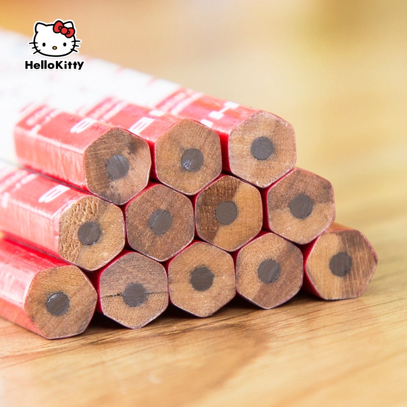 Bộ 6 Bút Chì Gỗ Hình Hello Kitty Xinh Xắn