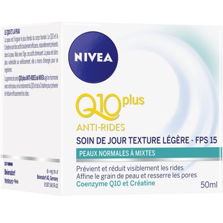 KEM DƯỠNG DA BAN NGÀY NIVEA Q10 PLUS ANTI RIDES 50ml